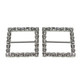 Square Diamante Silver Slider Buckles - (Pack of 10)